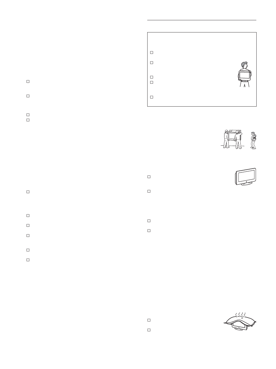 Installation and moving | Sony KLV-23M1 User Manual | Page 6 / 80