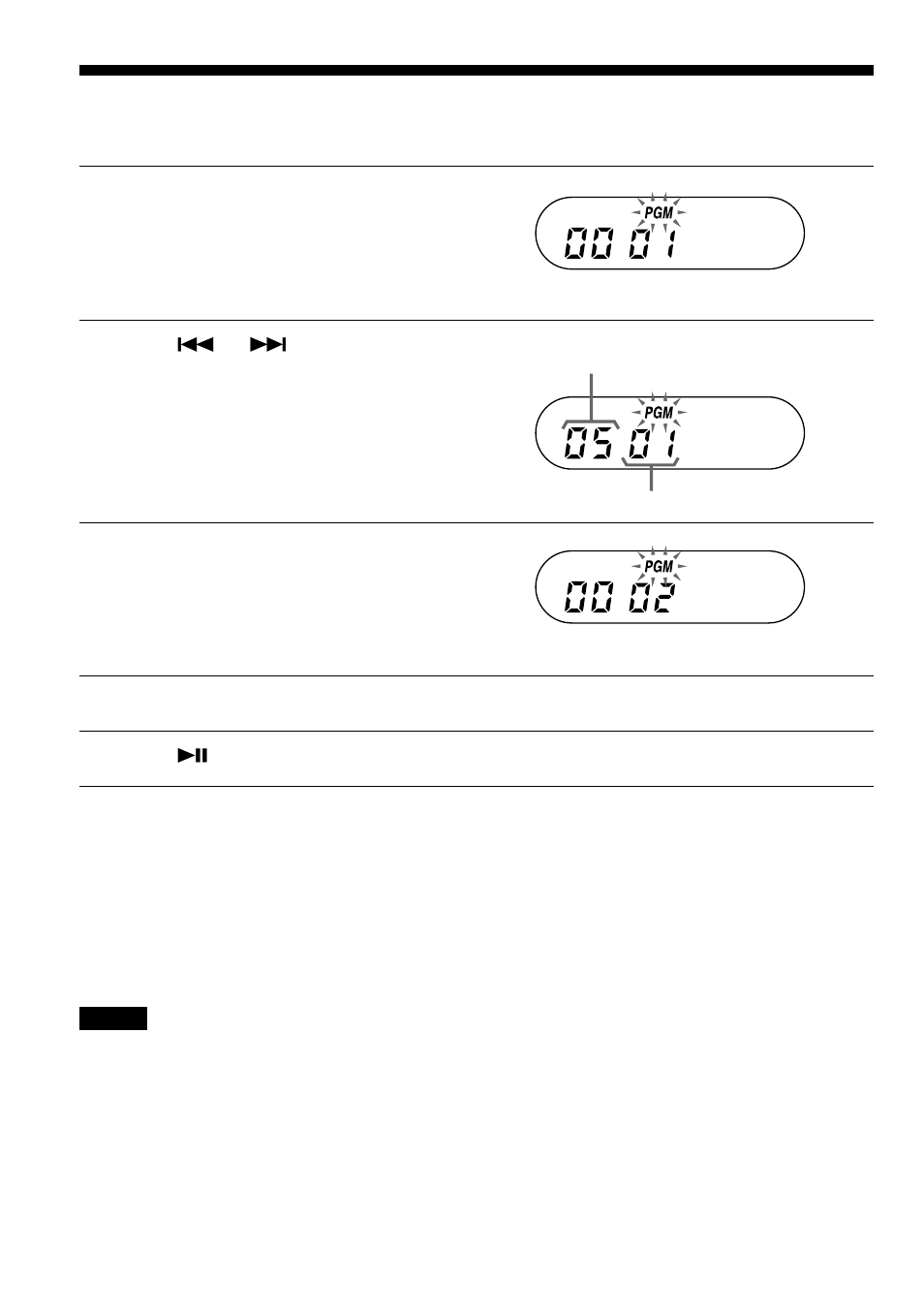 Playing tracks in your favorite order (pgm play), Playing tracks in your favorite order, Pgm play) | Sony D-EJ815 User Manual | Page 12 / 28