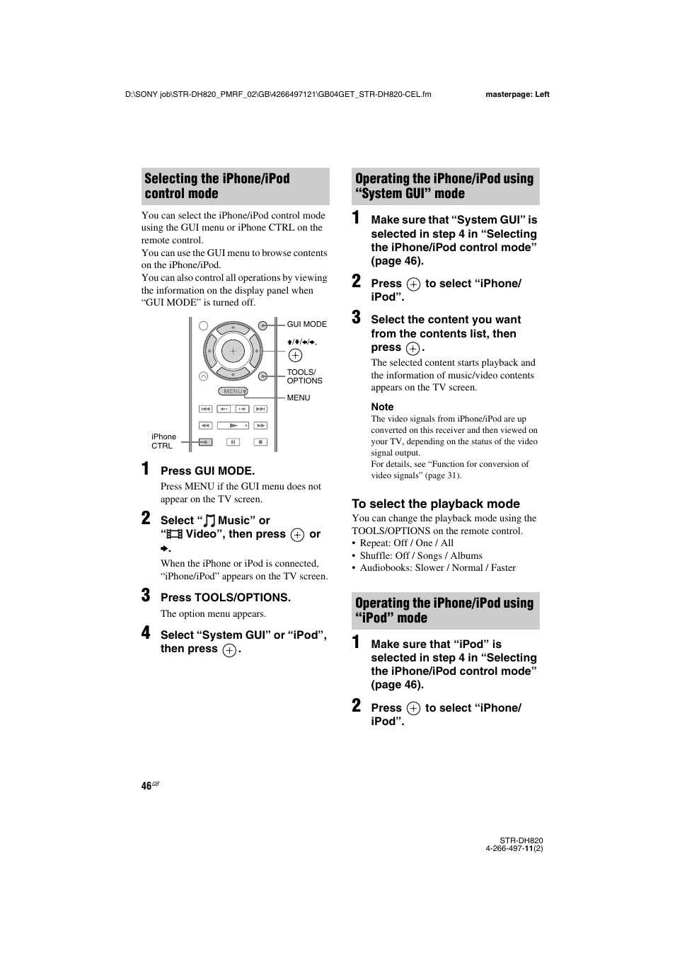 Sony STR-DH820 User Manual | Page 46 / 100