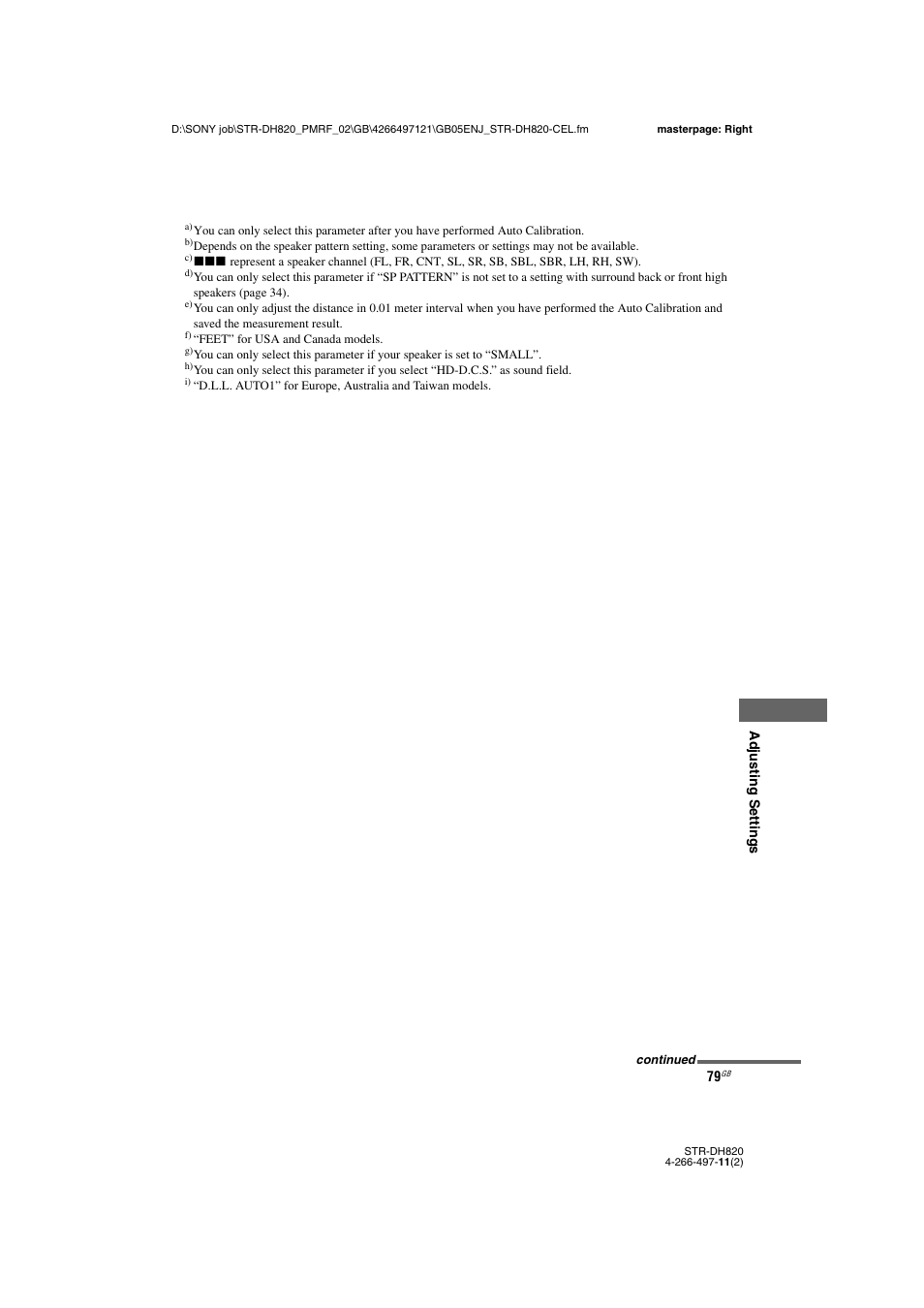 Sony STR-DH820 User Manual | Page 79 / 100