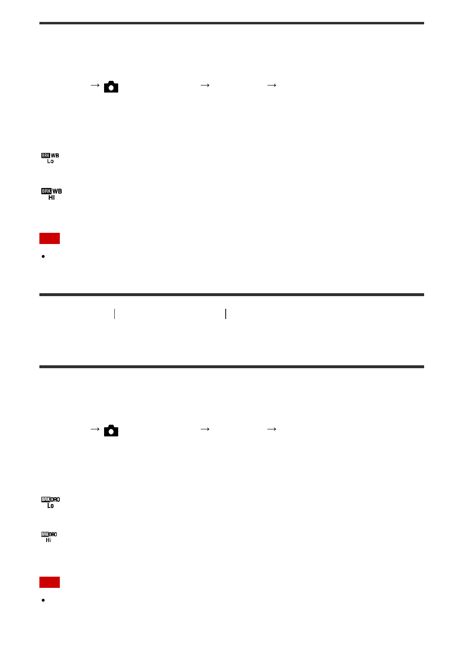 Dro bracket [102, Bracket order [103, Dro bracket | Sony ILCE-7S User Manual | Page 105 / 248