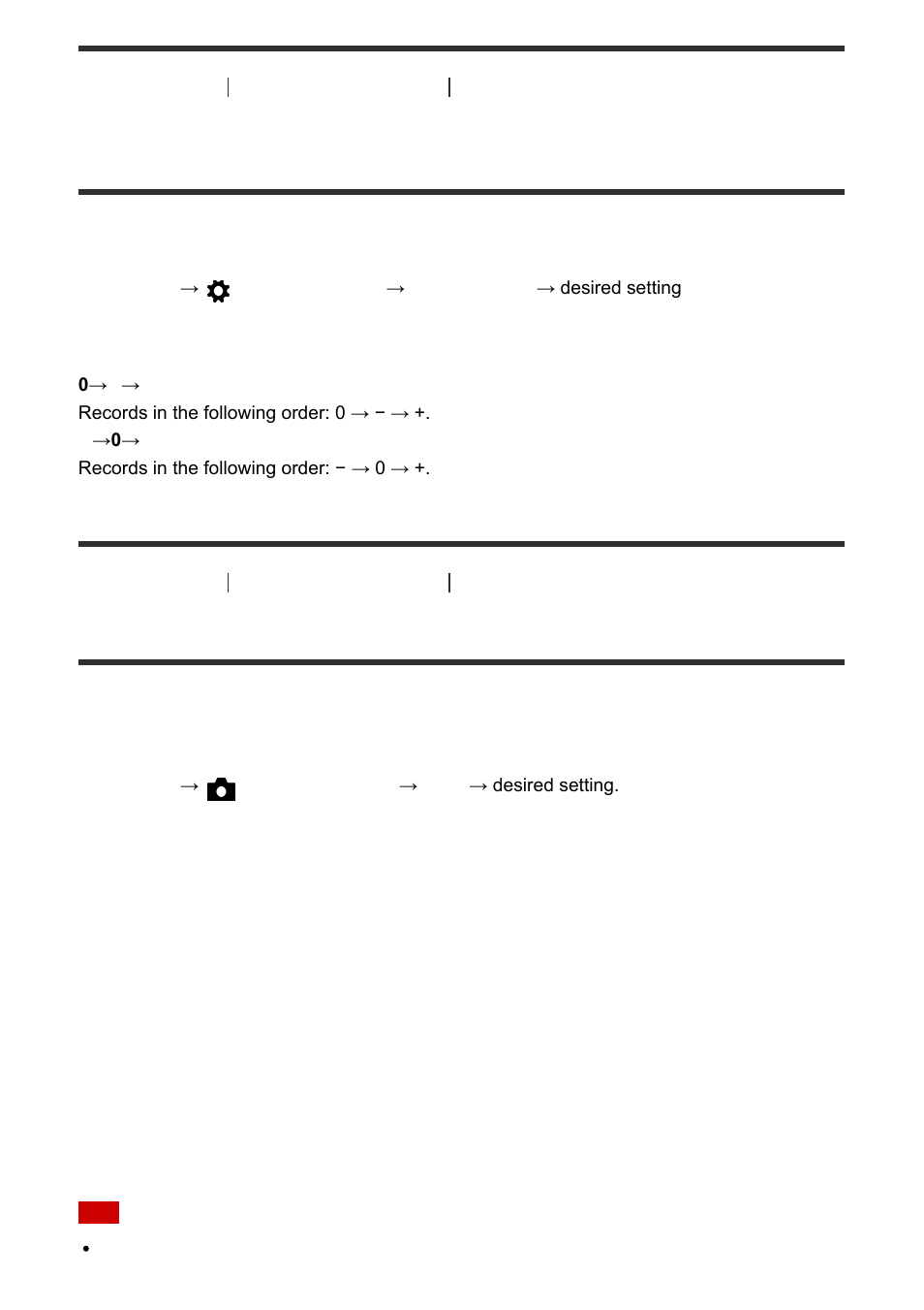 Iso [104, Bracket order | Sony ILCE-7S User Manual | Page 106 / 248