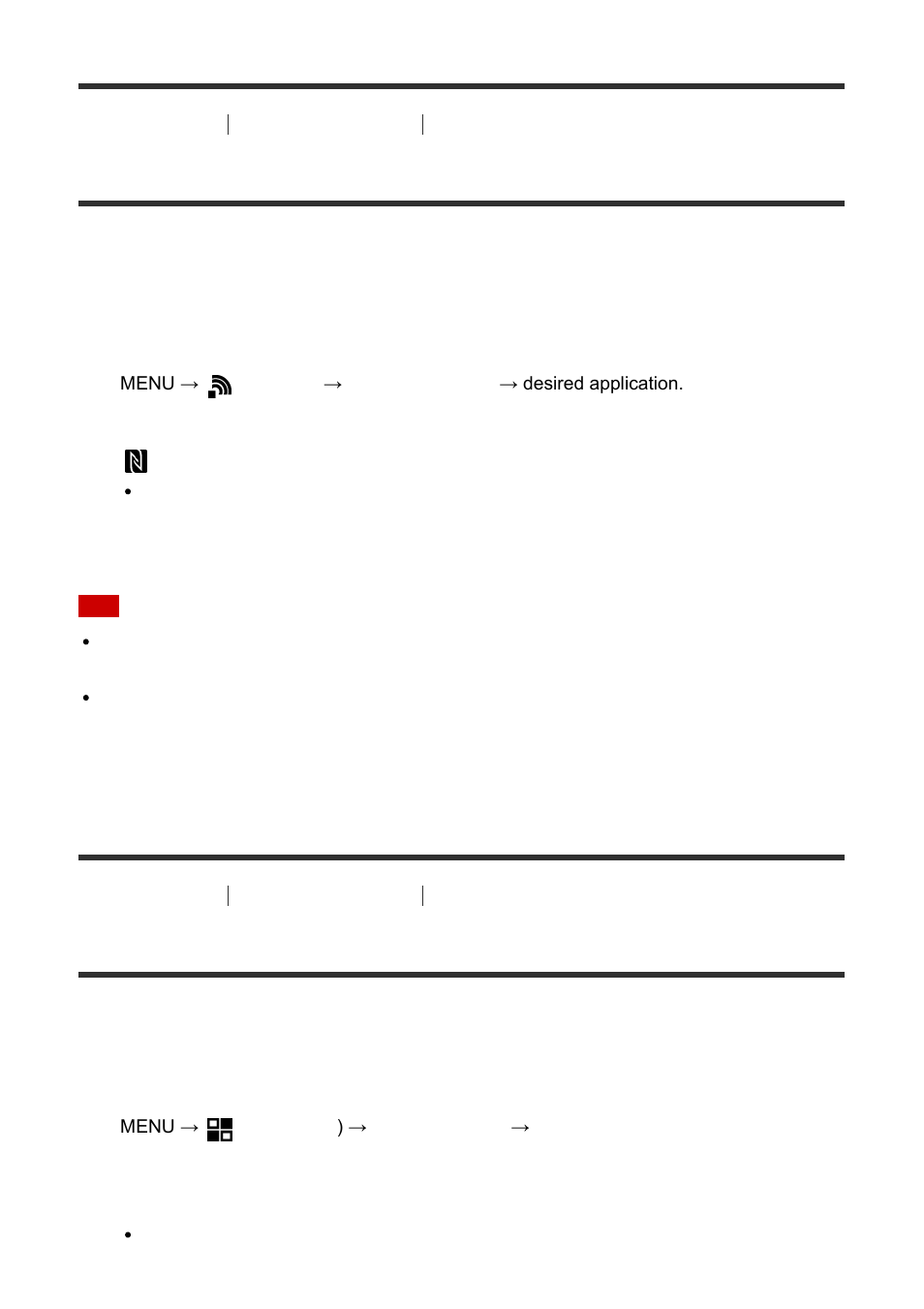 Smart remote embedded [226, Calling up an application using [one-touch(nfc), Smart remote embedded | Sony ILCE-7S User Manual | Page 186 / 248