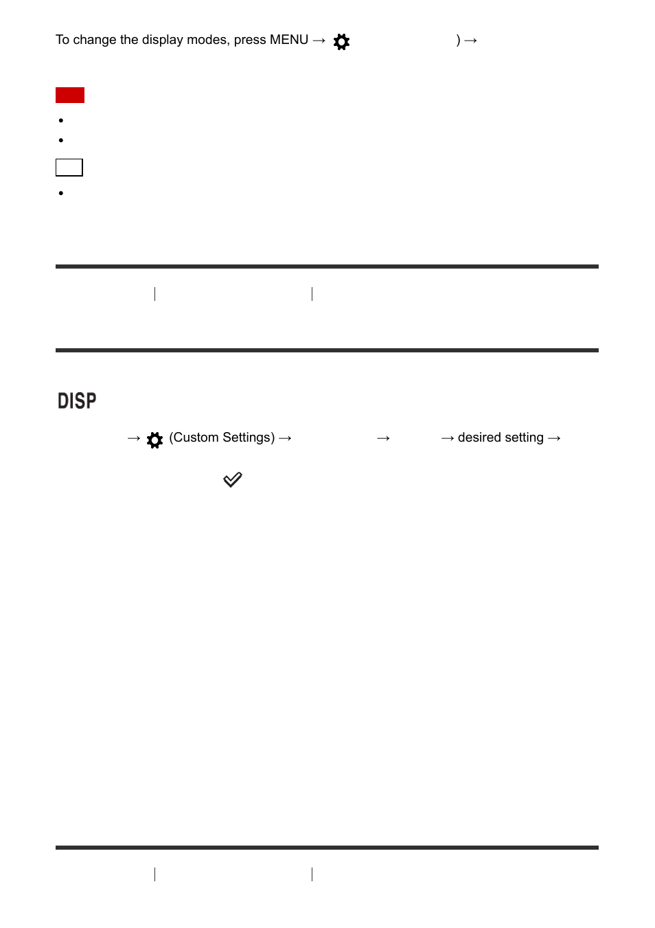 Disp button (finder) [55, Disp button (monitor) [56, Disp button (finder) | Sony ILCE-7S User Manual | Page 74 / 248