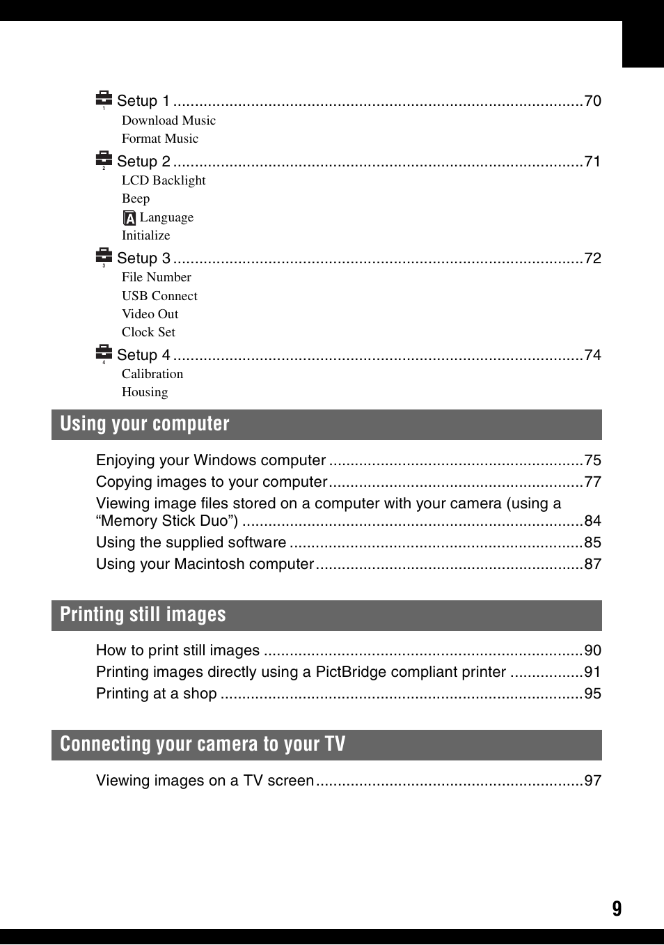 Sony DSC-N1 User Manual | Page 9 / 132