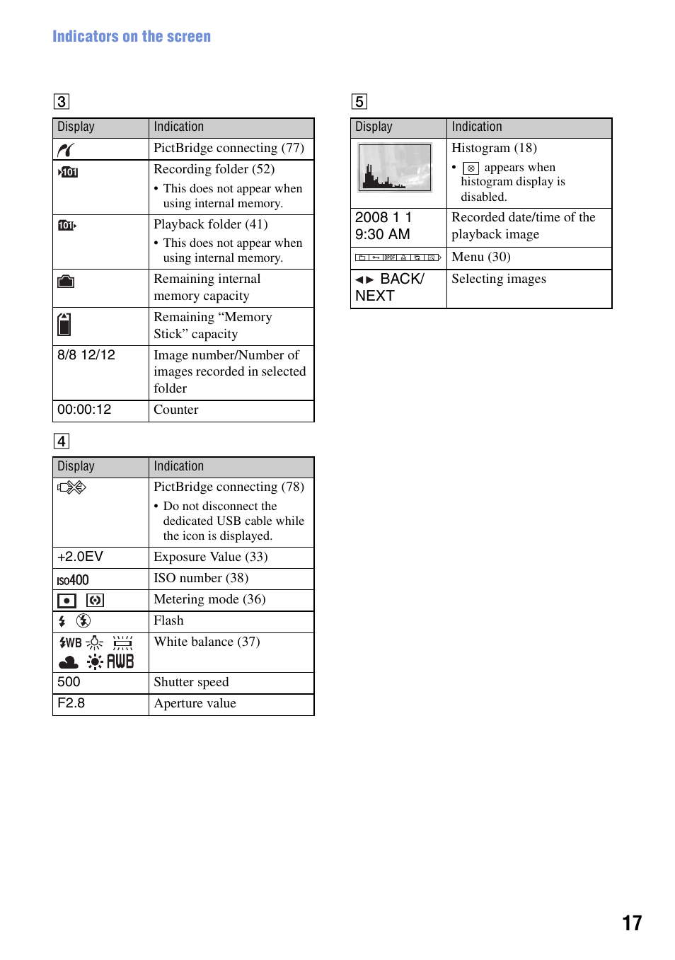 Sony DSC-S730 User Manual | Page 17 / 100