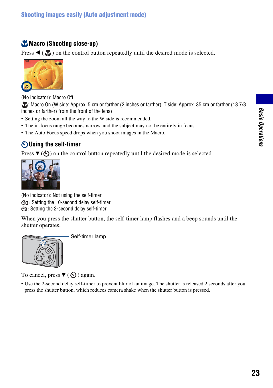 Er (23) | Sony DSC-S730 User Manual | Page 23 / 100
