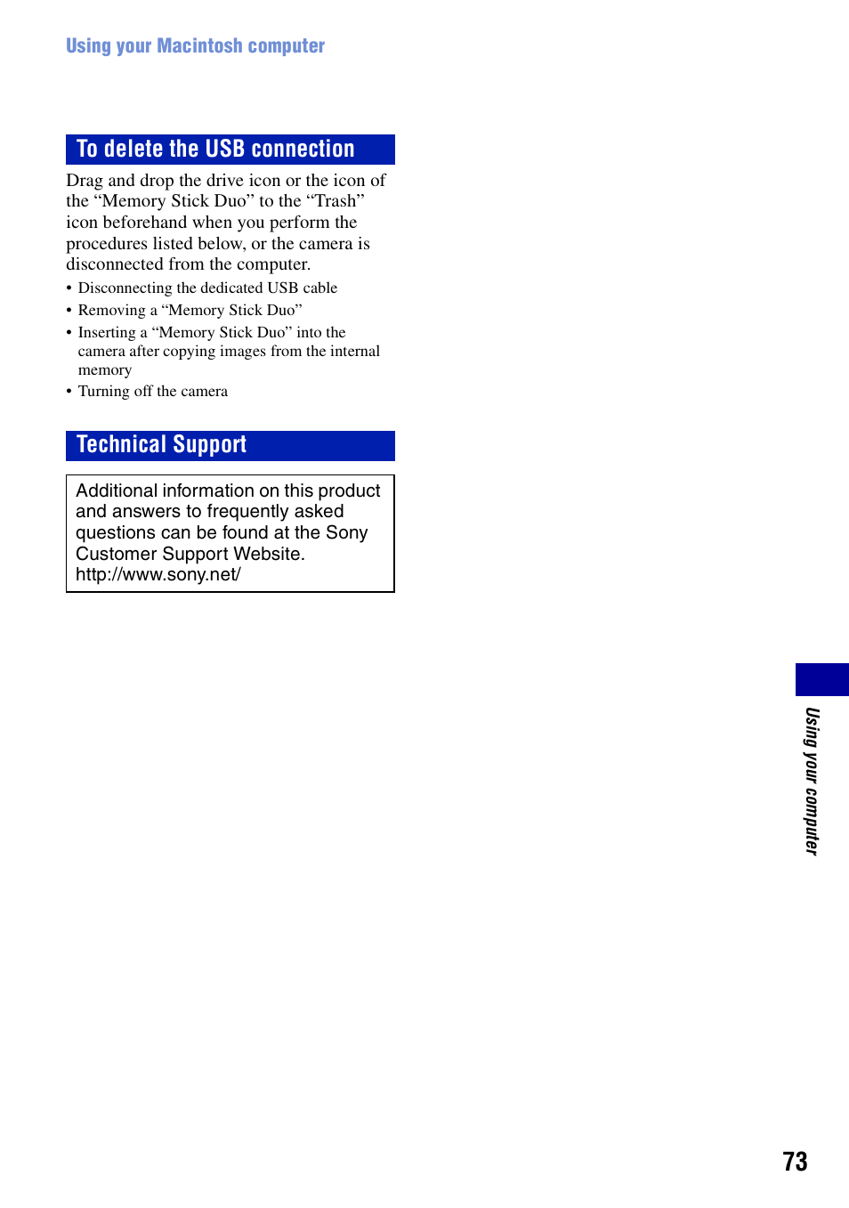 Sony DSC-S730 User Manual | Page 73 / 100
