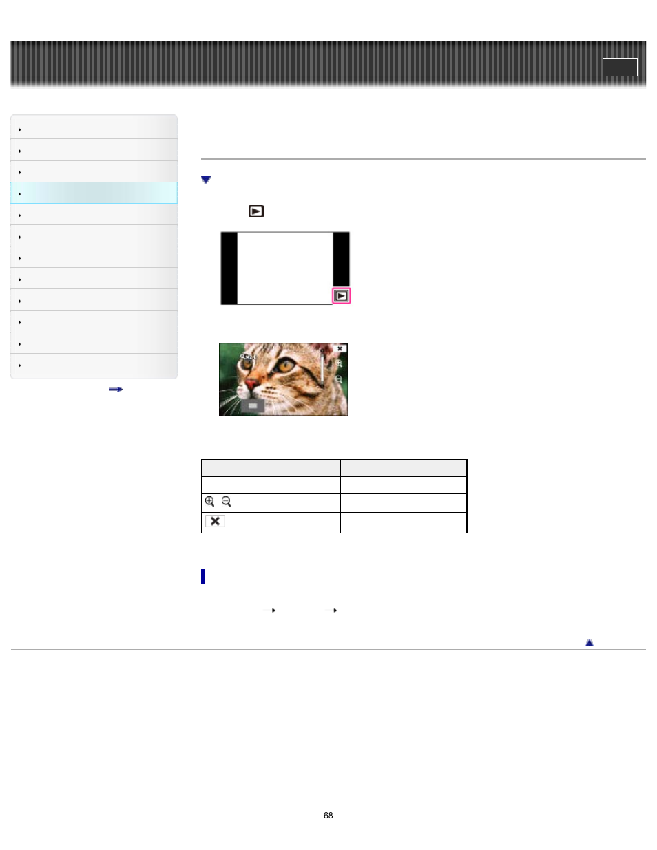 Playback zoom, Cyber-shot user guide | Sony DSC-TX30 User Manual | Page 68 / 246