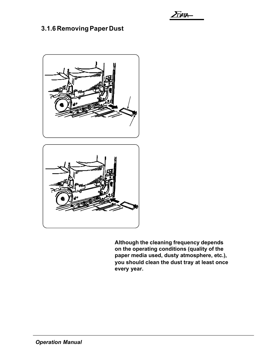 6 removing paper dust | AMT Datasouth 7200 User Manual | Page 48 / 72
