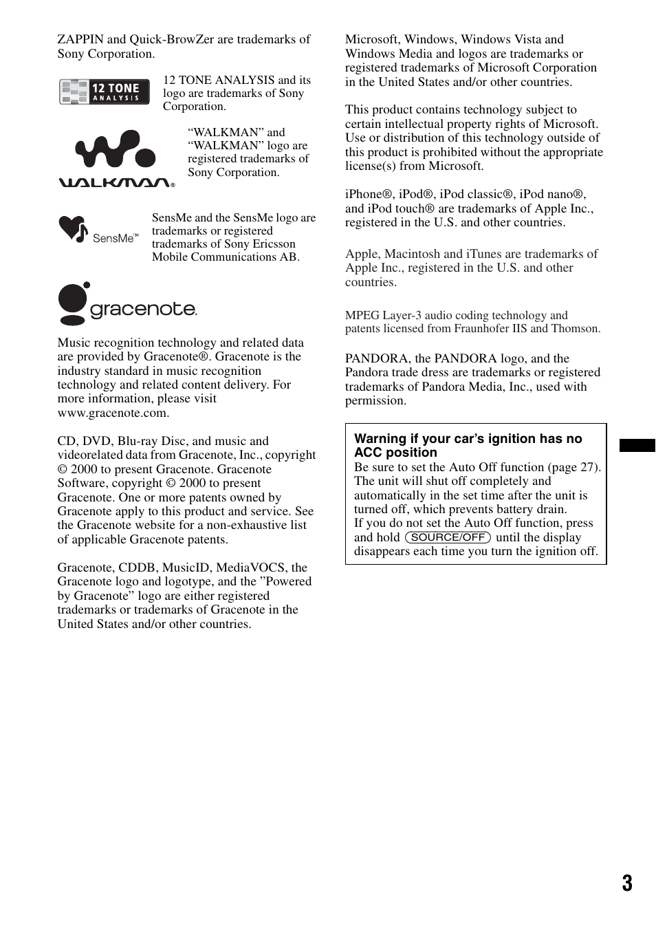 Sony DSX-S210X User Manual | Page 3 / 72