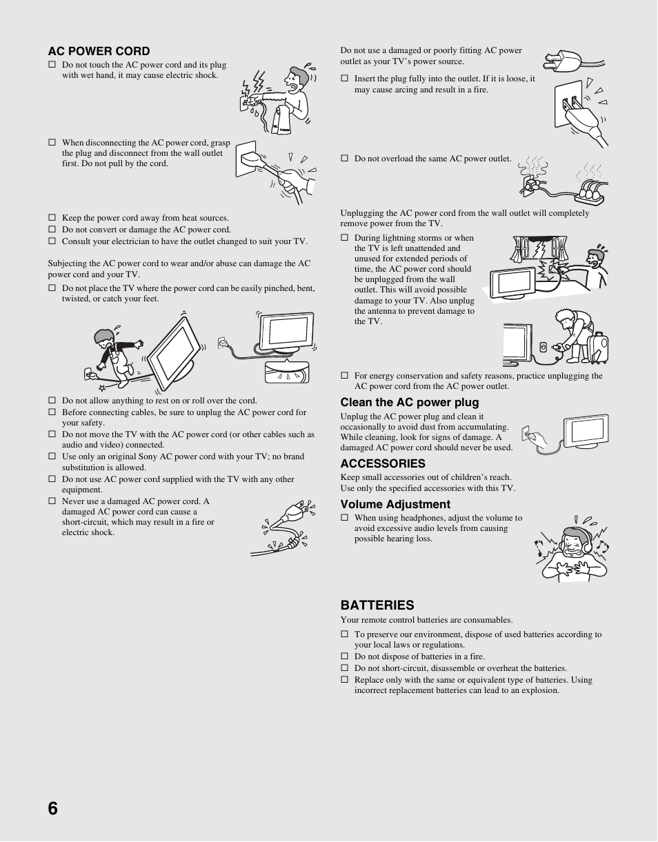 Batteries | Sony KDL-22L4000 User Manual | Page 6 / 44