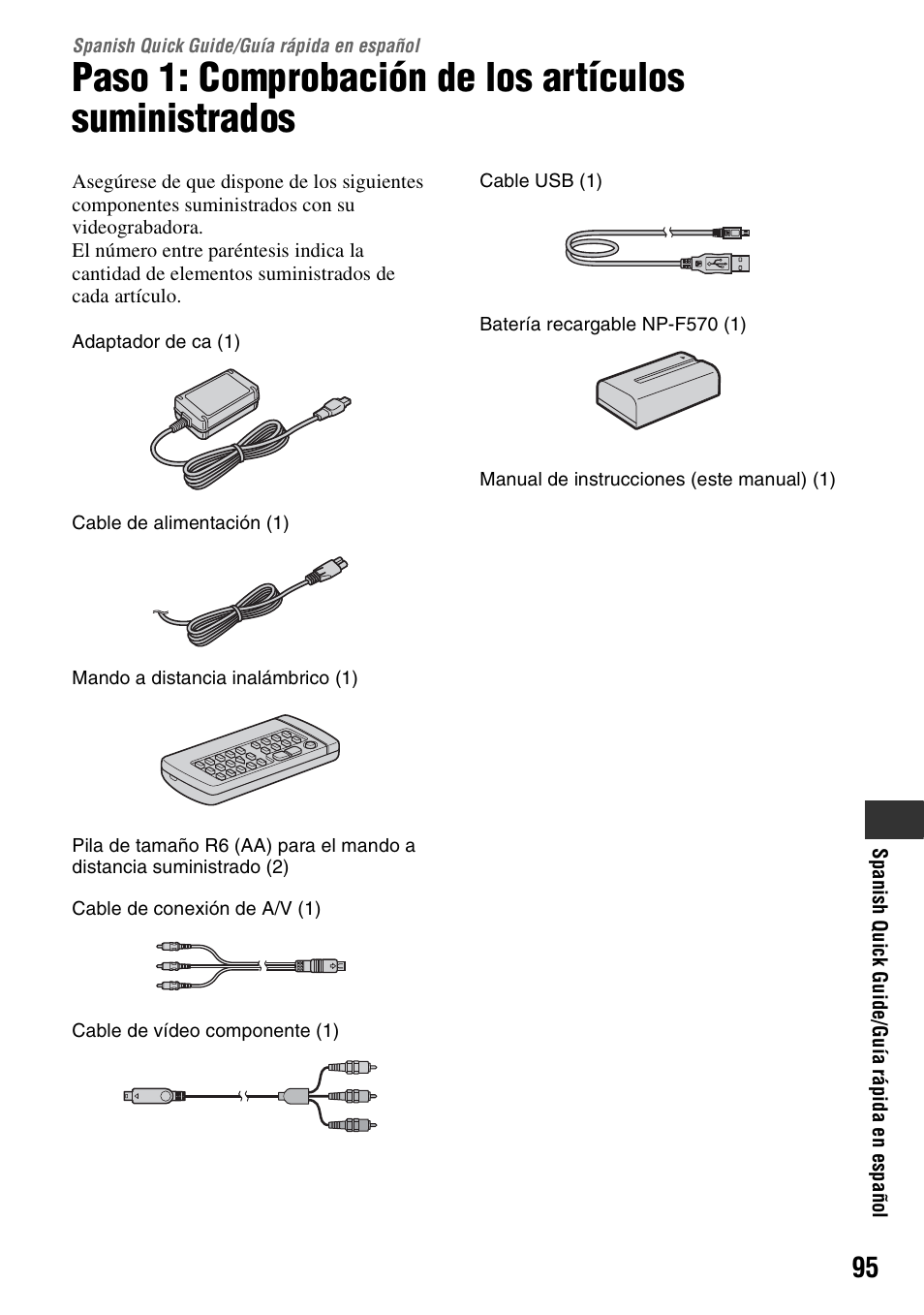 Spanish quick guide/guía rápida en español, Spanish quick guide, Guía rápida en español | Sony GV-HD700 User Manual | Page 95 / 108