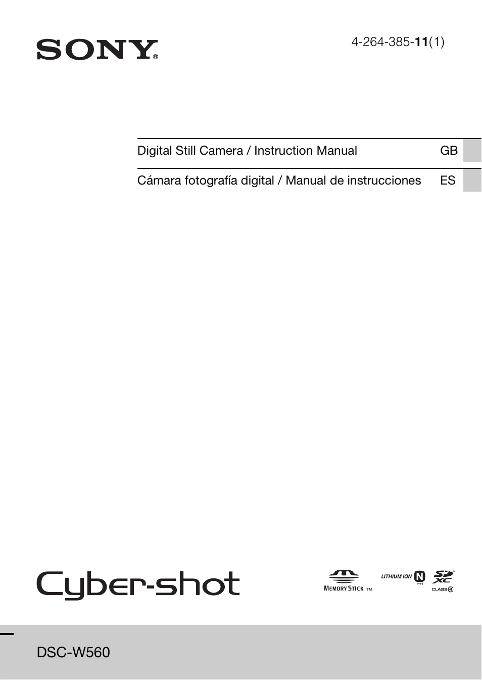 Sony DSC-W560 User Manual | 48 pages