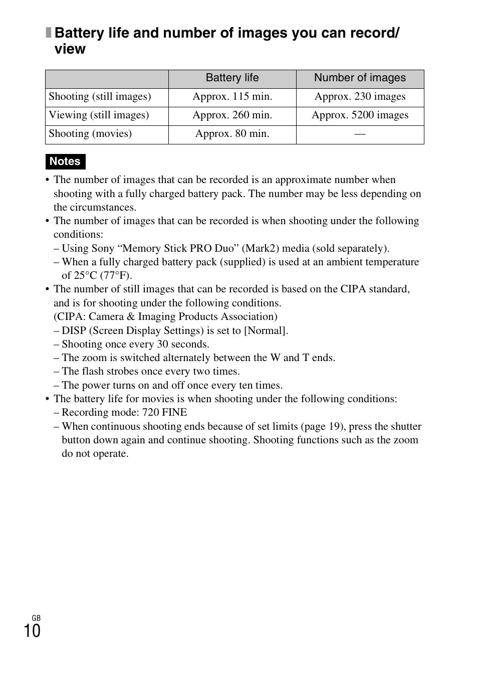 Sony DSC-W560 User Manual | Page 10 / 48