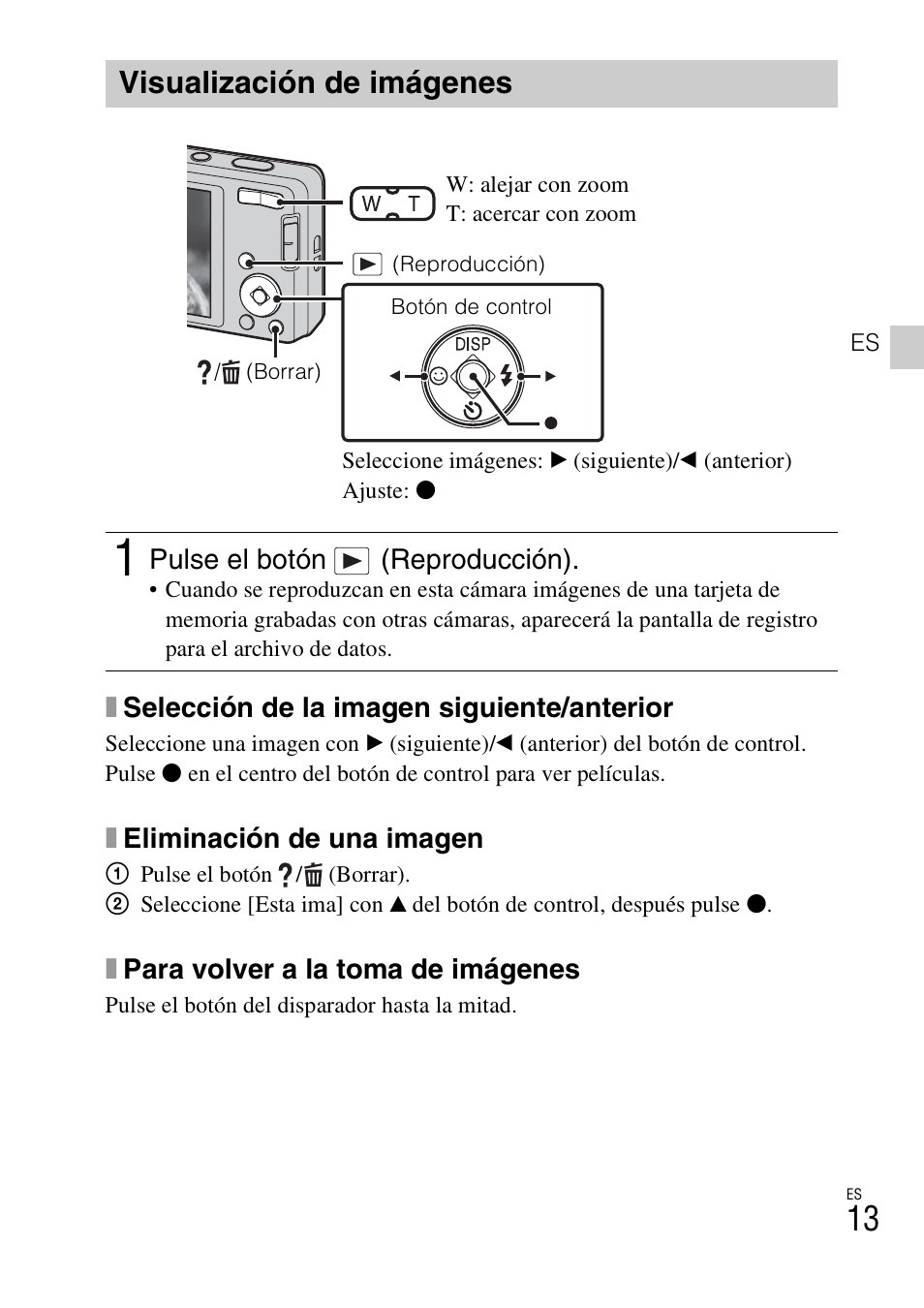 Visualización de imágenes | Sony DSC-W560 User Manual | Page 35 / 48