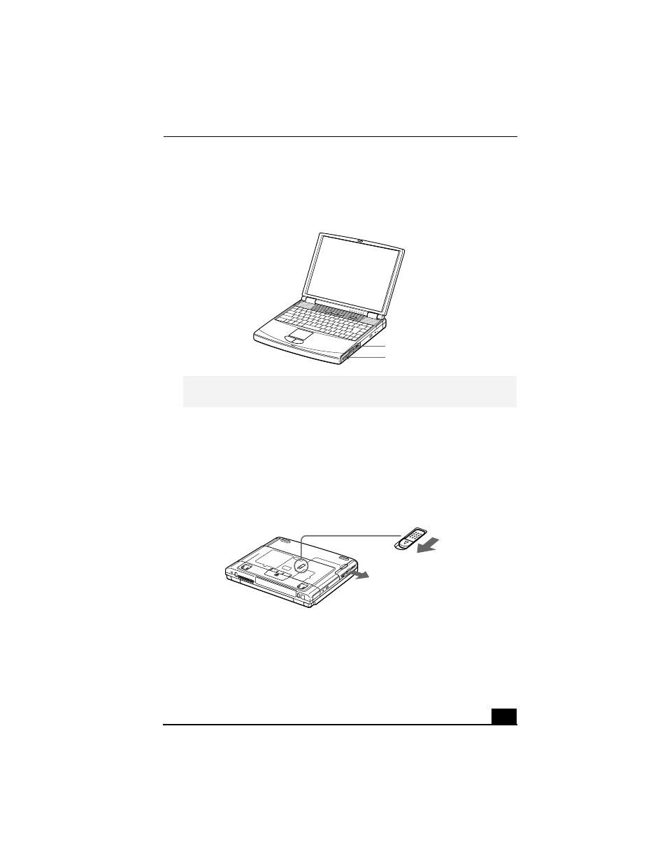 To remove a diskette, To remove the floppy disk drive, 1 turn off the computer | Multipurpose bay release lever, 3 slide the drive out of the multipurpose bay | Sony PCG-FX290K User Manual | Page 43 / 138