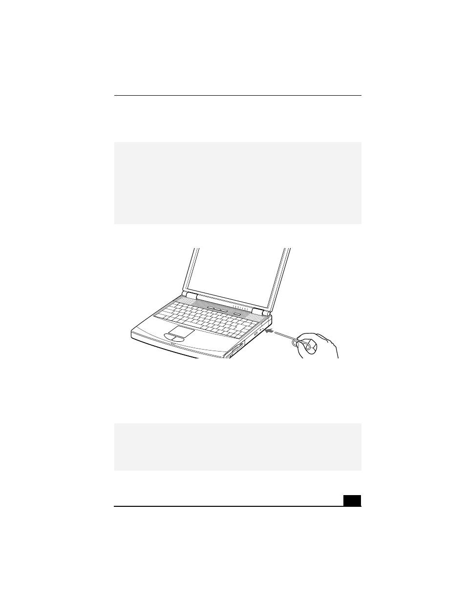 5 close the tray by pushing it gently, Manual eject hole, Playing a dvd | Sony PCG-FX290K User Manual | Page 47 / 138