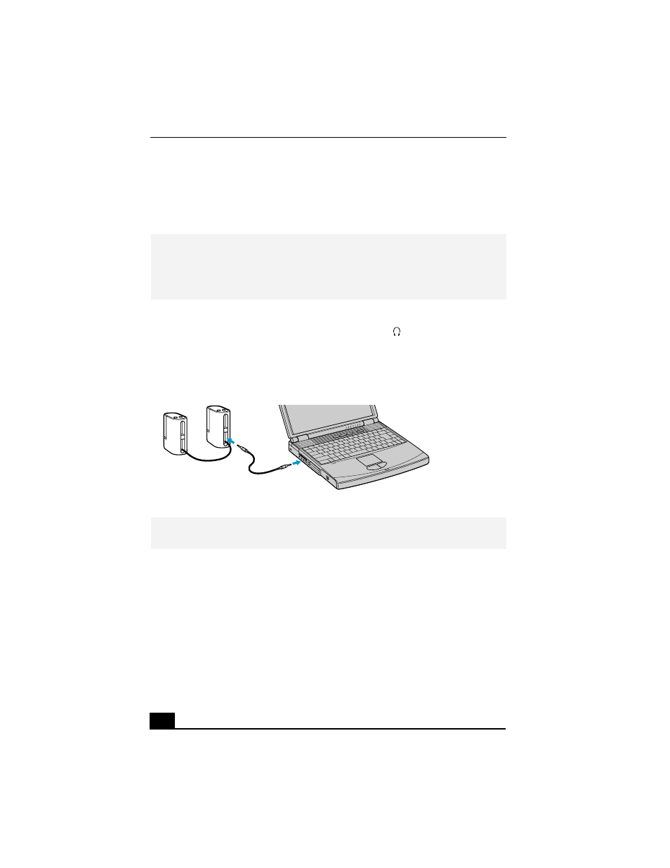 Connecting external speakers, To connect external speakers, Connecting speakers to the headphone connector | Sony PCG-FX290K User Manual | Page 80 / 138