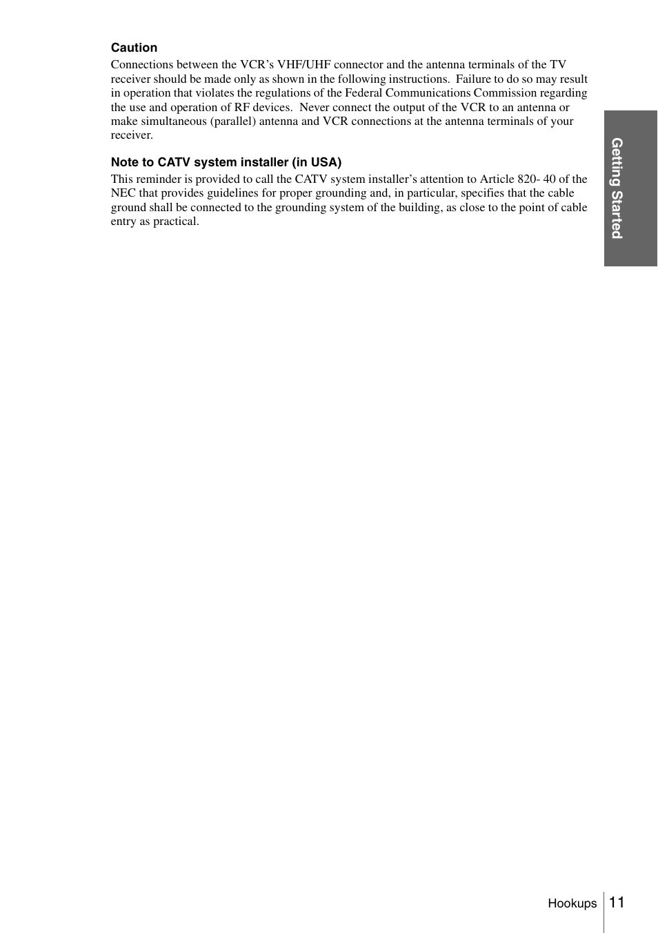 D 11 | Sony SLV-N51 User Manual | Page 11 / 60