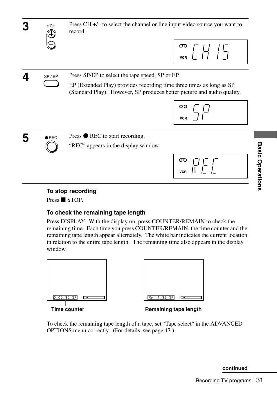 Sony SLV-N51 User Manual | Page 31 / 60
