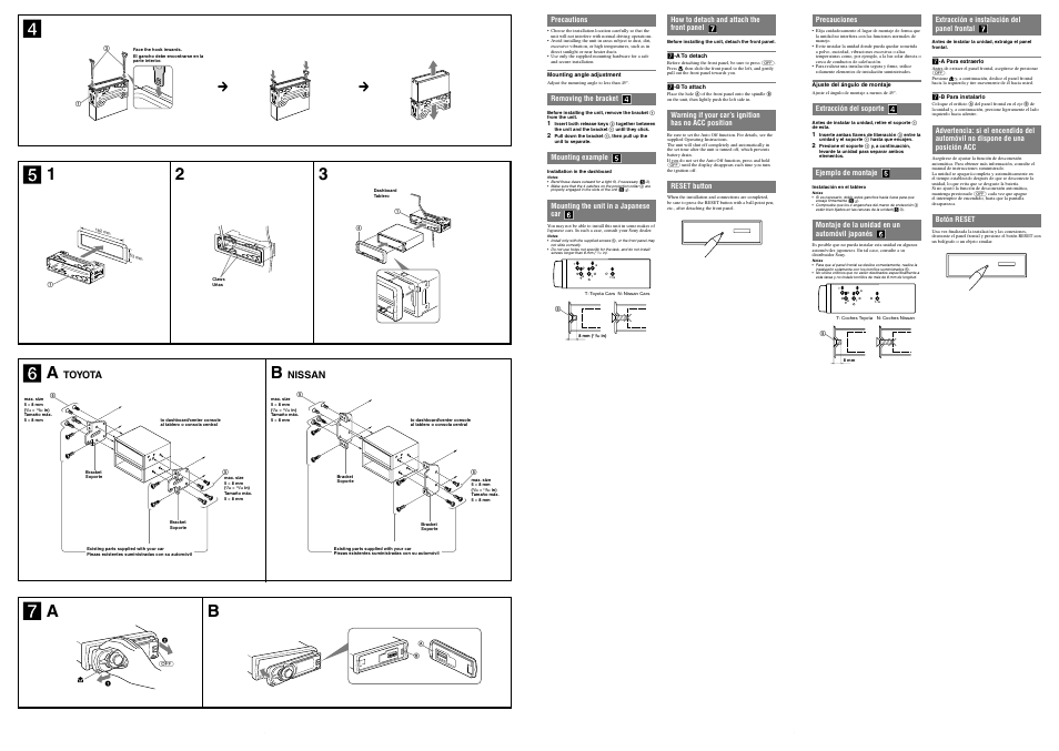 Toyota, Nissan | Sony CDX-GT72W User Manual | Page 2 / 2