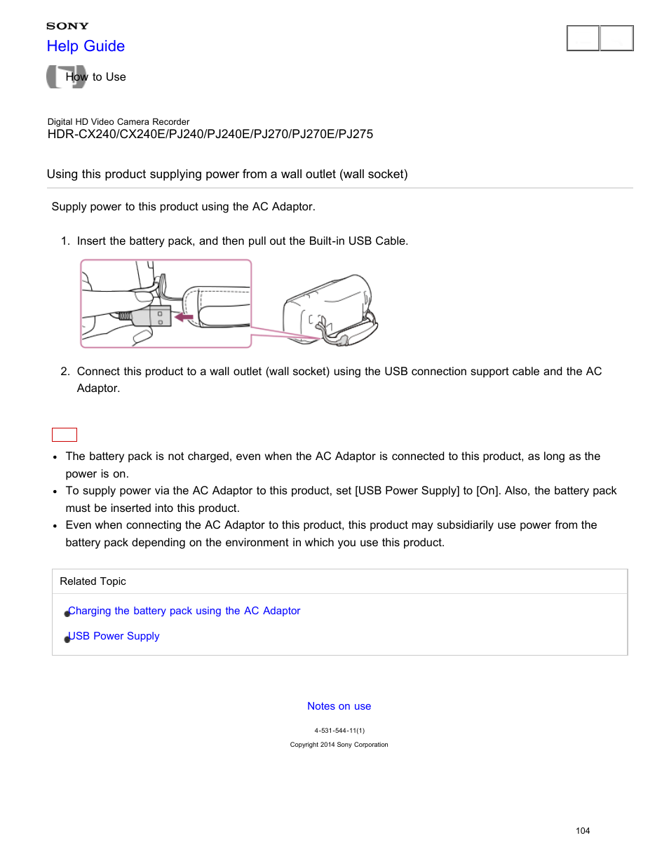 Socket), Help guide | Sony HDR-CX240 User Manual | Page 114 / 351