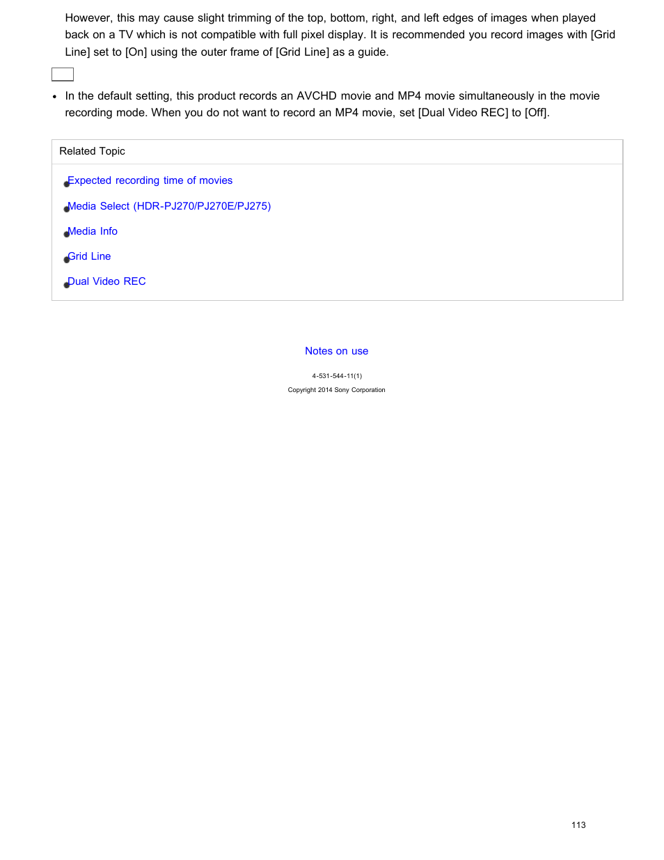 Sony HDR-CX240 User Manual | Page 123 / 351