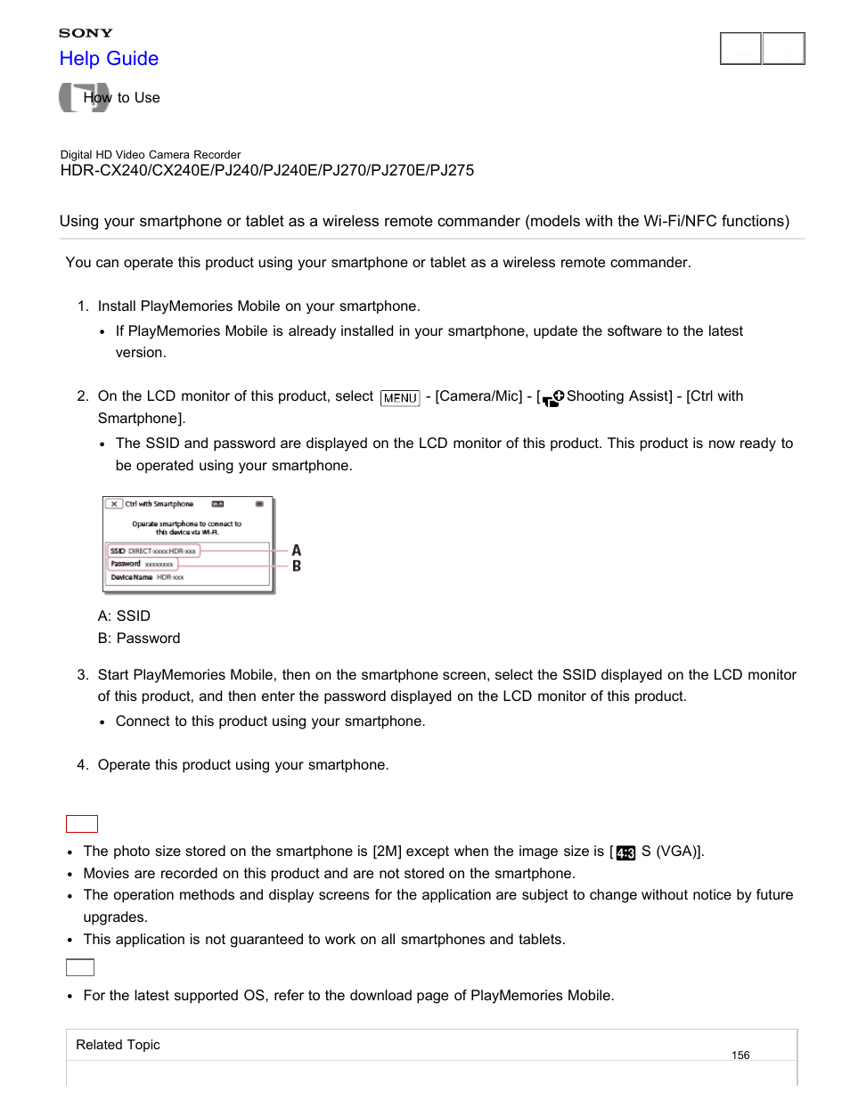Commander, Help guide | Sony HDR-CX240 User Manual | Page 166 / 351
