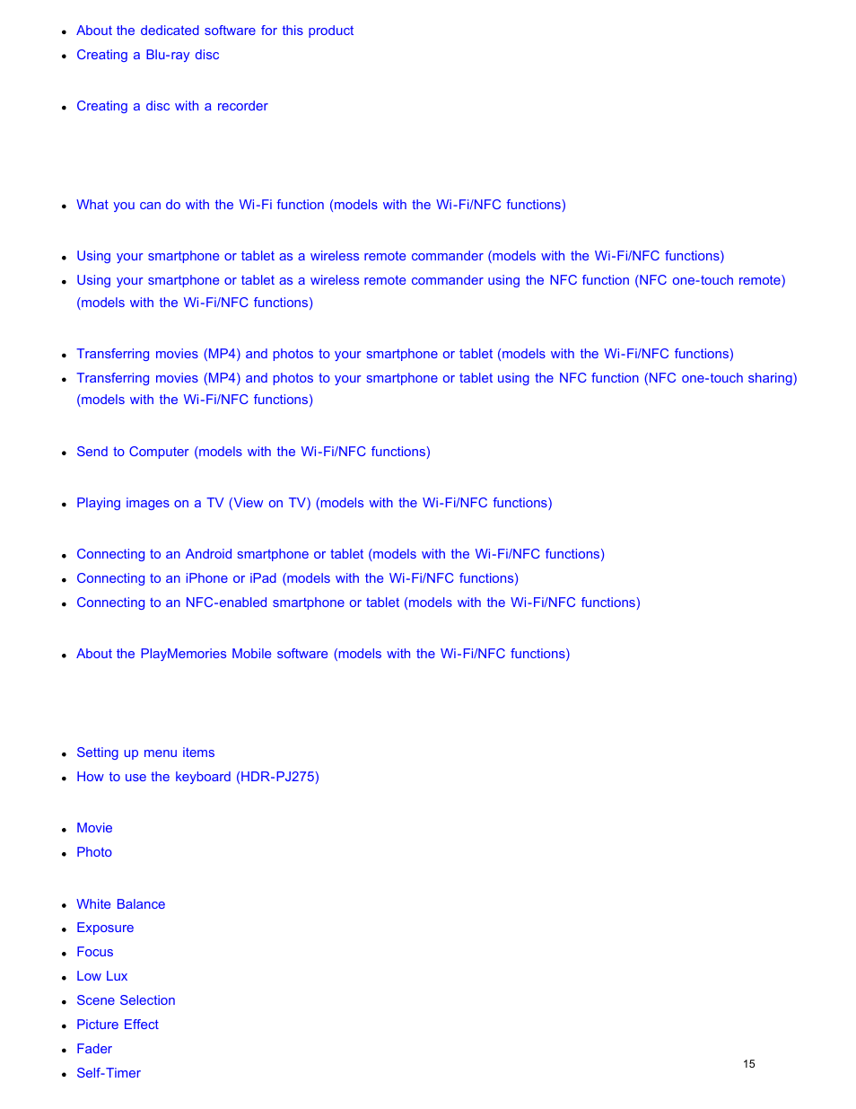 Sony HDR-CX240 User Manual | Page 25 / 351