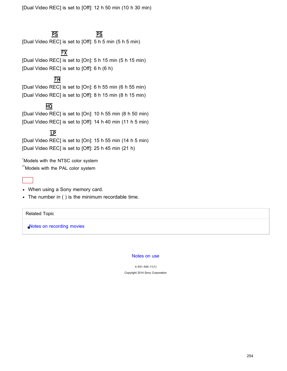 64 gb | Sony HDR-CX240 User Manual | Page 264 / 351