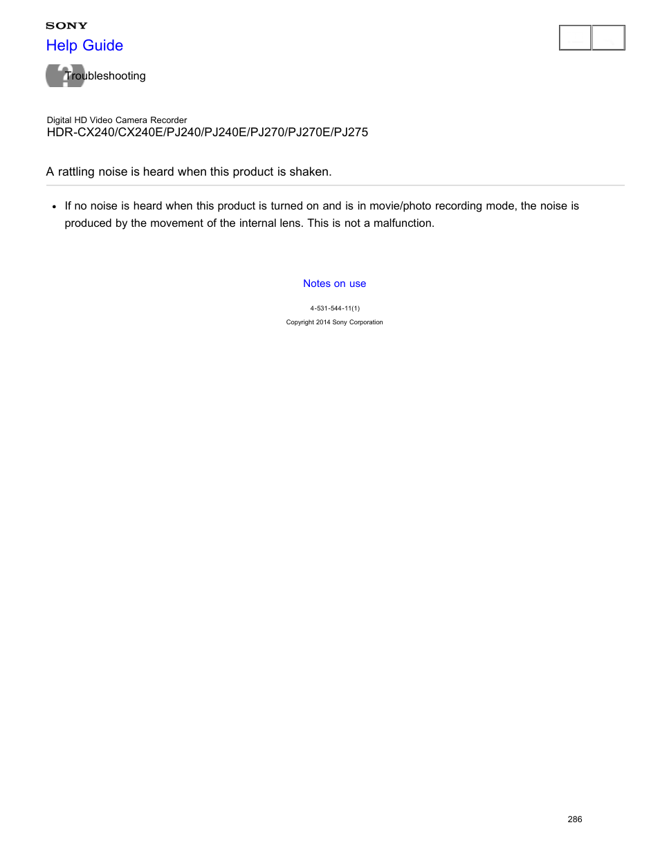 Help guide | Sony HDR-CX240 User Manual | Page 296 / 351