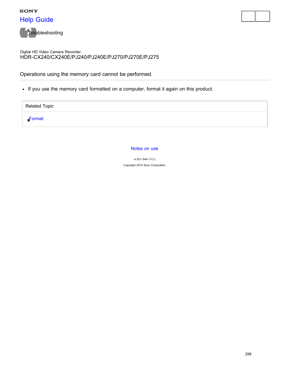 Help guide | Sony HDR-CX240 User Manual | Page 308 / 351