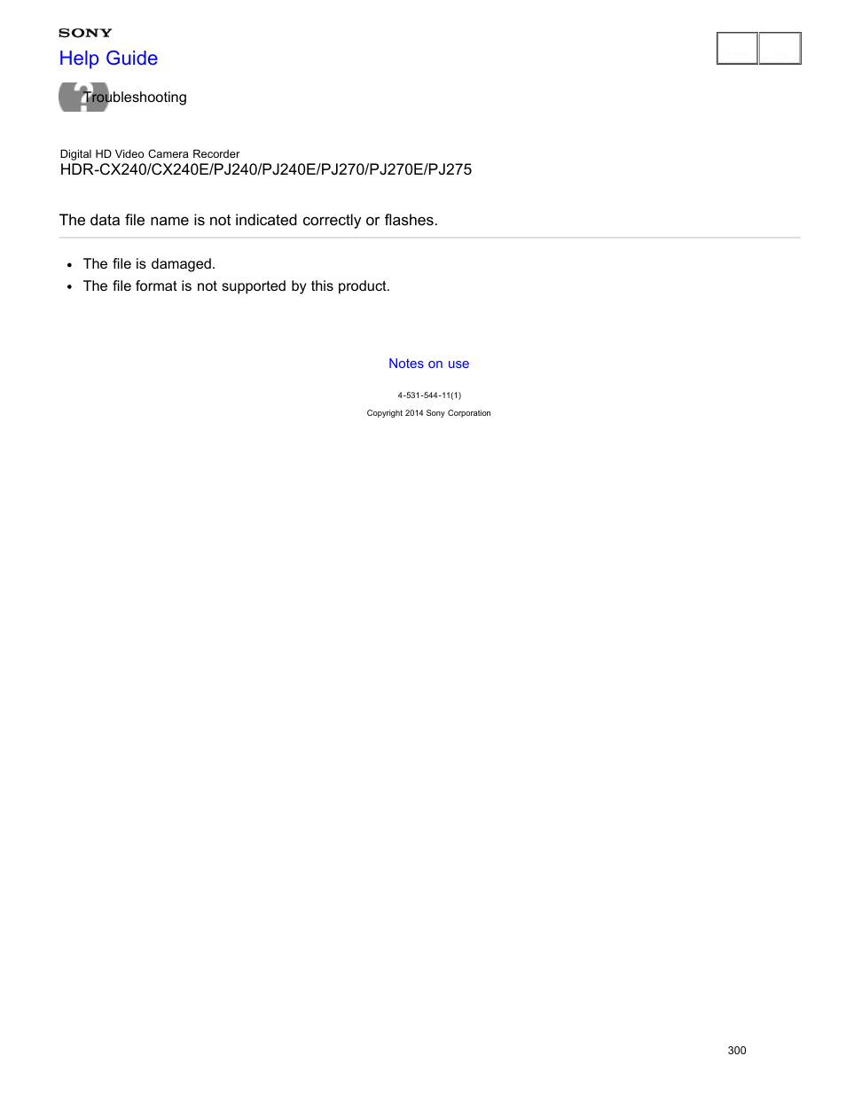 Help guide | Sony HDR-CX240 User Manual | Page 310 / 351