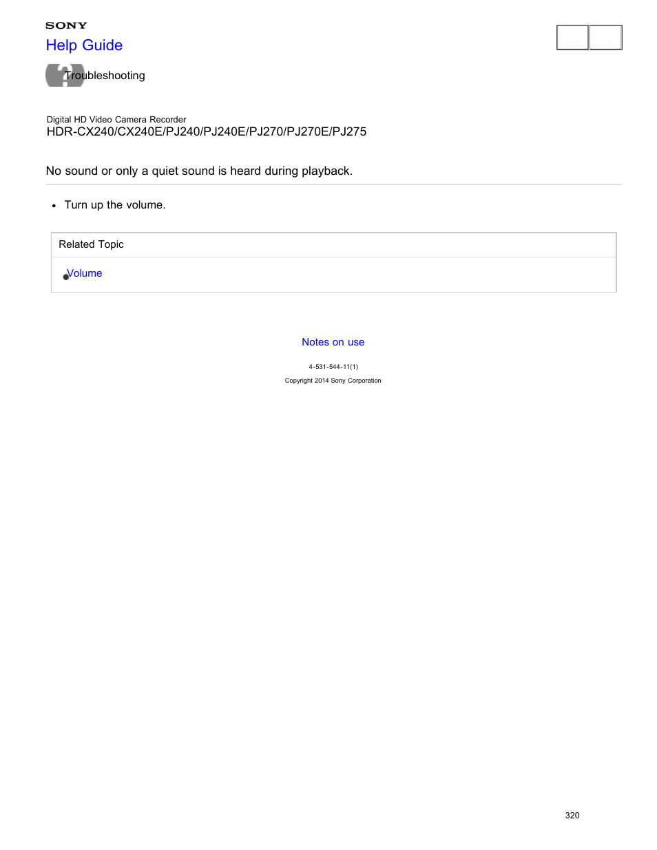 Help guide | Sony HDR-CX240 User Manual | Page 330 / 351