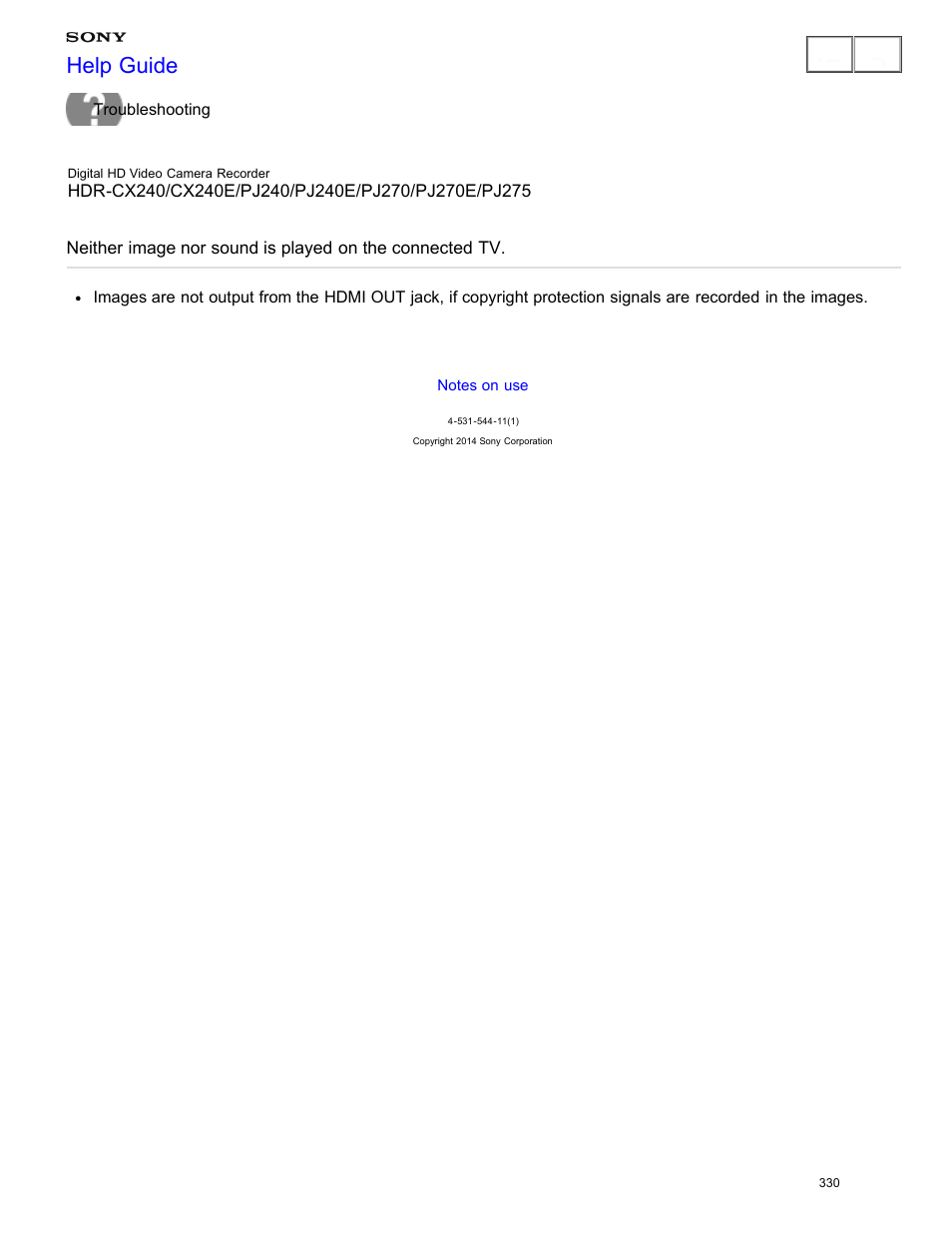 Help guide | Sony HDR-CX240 User Manual | Page 340 / 351