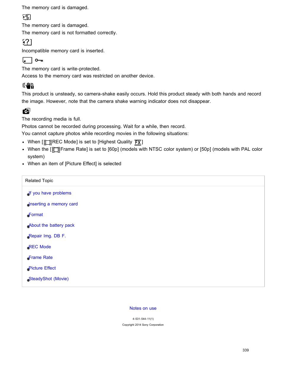 Sony HDR-CX240 User Manual | Page 349 / 351
