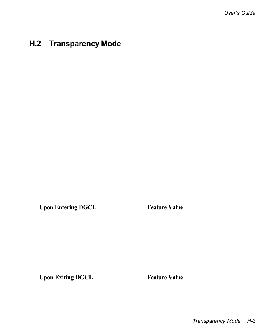 H.2 transparency mode | AMT Datasouth documax 3300 User Manual | Page 209 / 221
