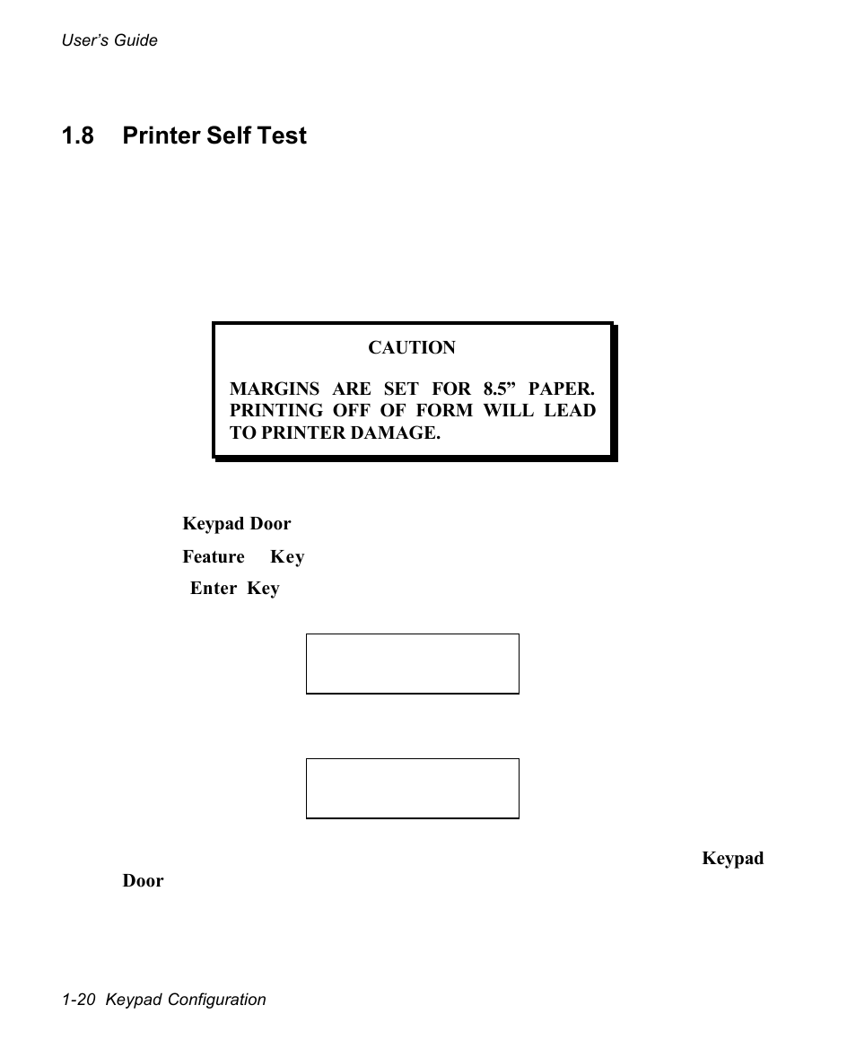 8 printer self test | AMT Datasouth documax 3300 User Manual | Page 34 / 221