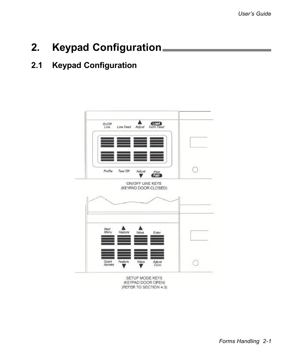Keypad configuration | AMT Datasouth documax 3300 User Manual | Page 41 / 221