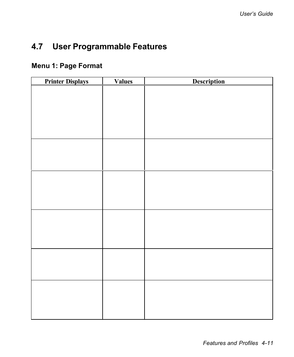 7 user programmable features | AMT Datasouth documax 3300 User Manual | Page 87 / 221