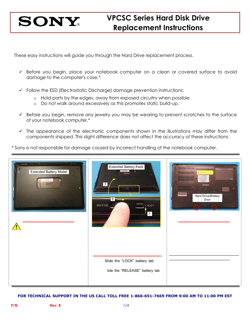 Sony VPCSC1AFM User Manual | 4 pages