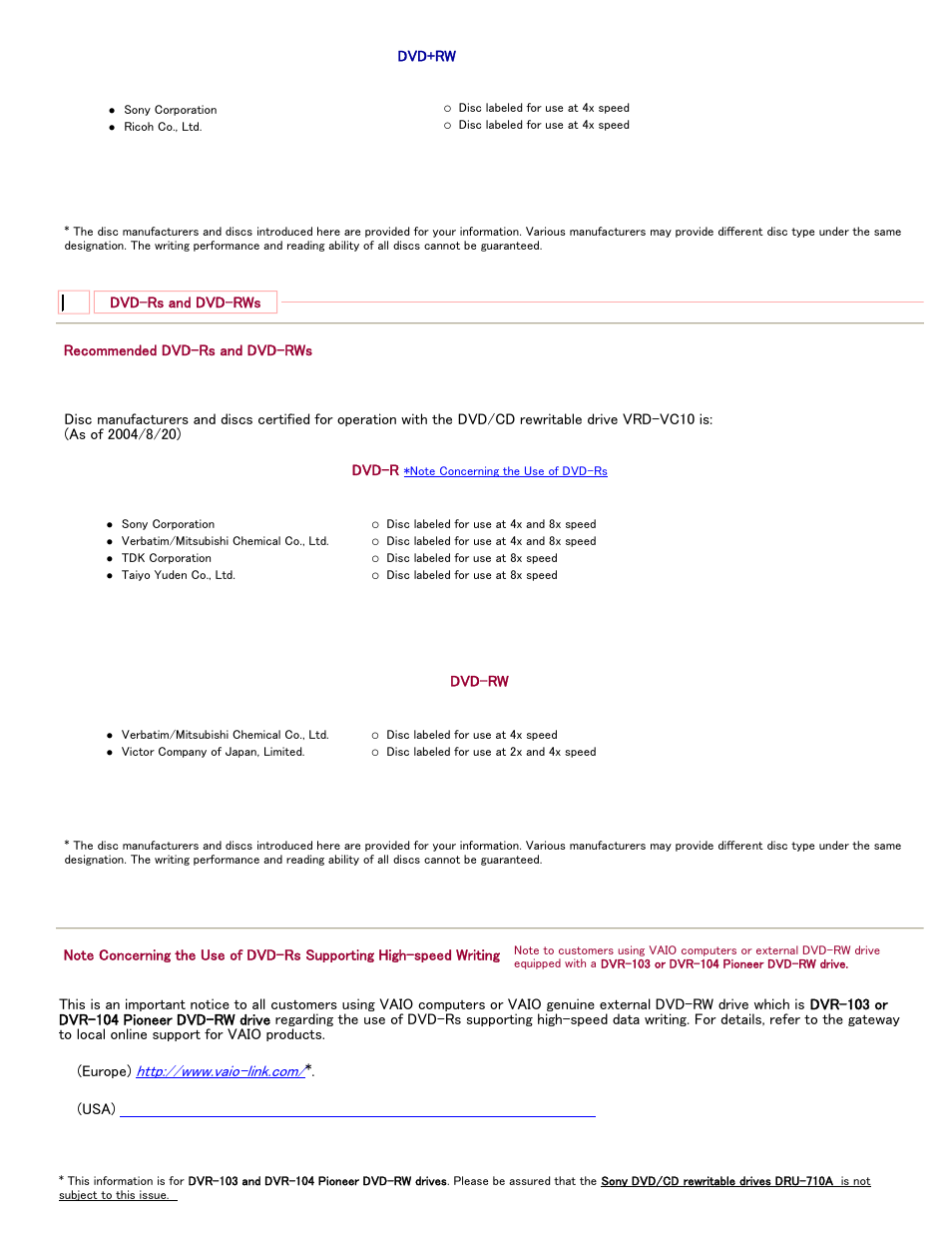 Sony VRD-VC10 User Manual | Page 2 / 3