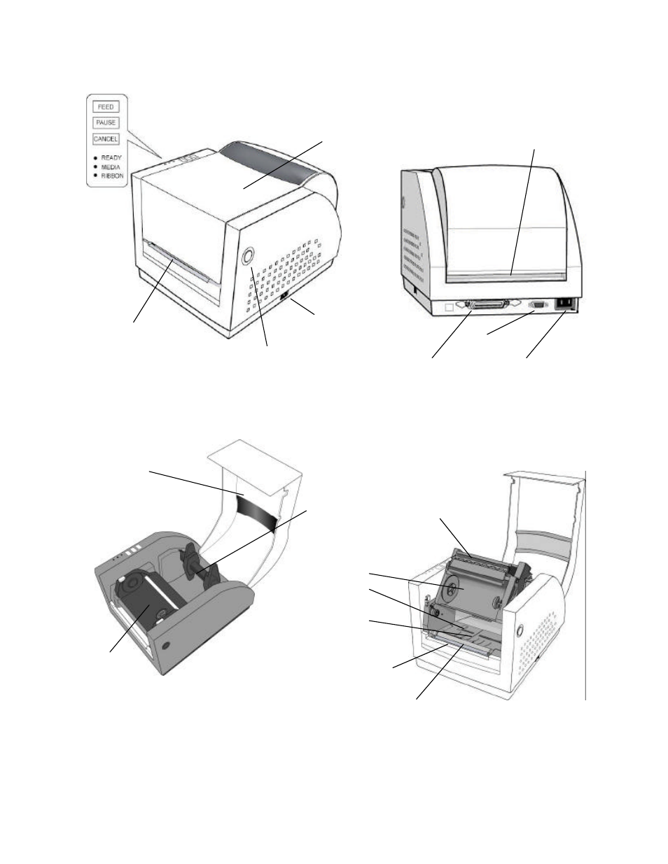 Printer parts and features | AMT Datasouth 600 User Manual | Page 12 / 72