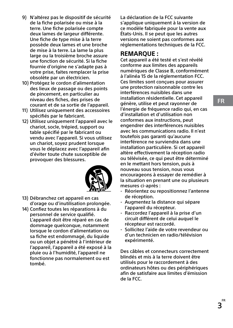 Remarque | Sony SWF-BR100 User Manual | Page 21 / 36