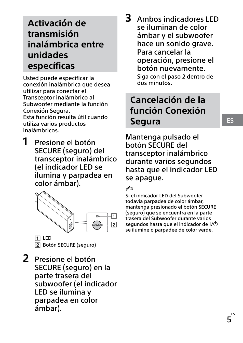 Cancelación de la función conexión segura | Sony SWF-BR100 User Manual | Page 33 / 36