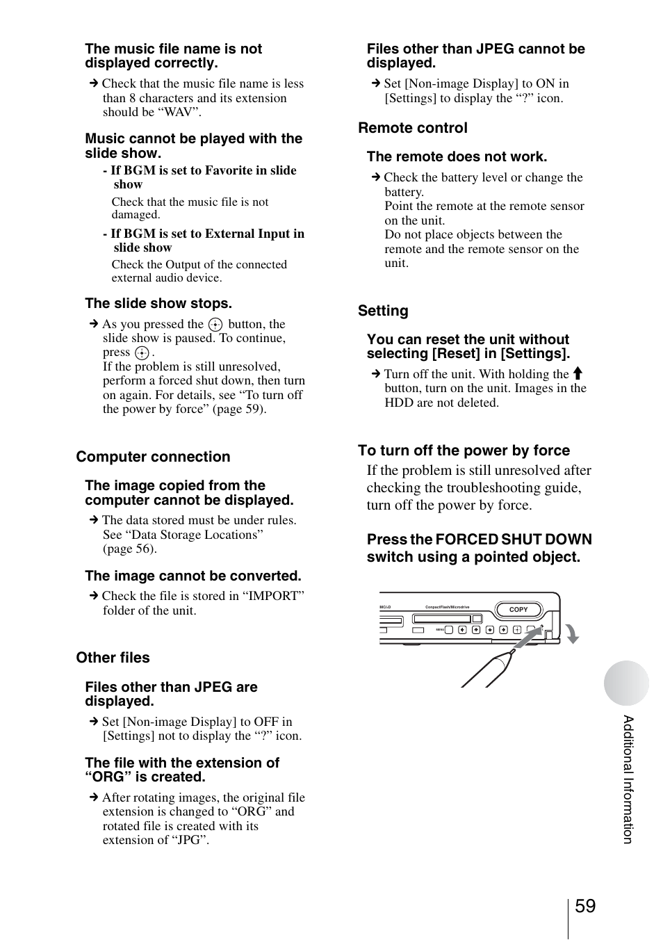 Sony HDPS-L1 User Manual | Page 59 / 68