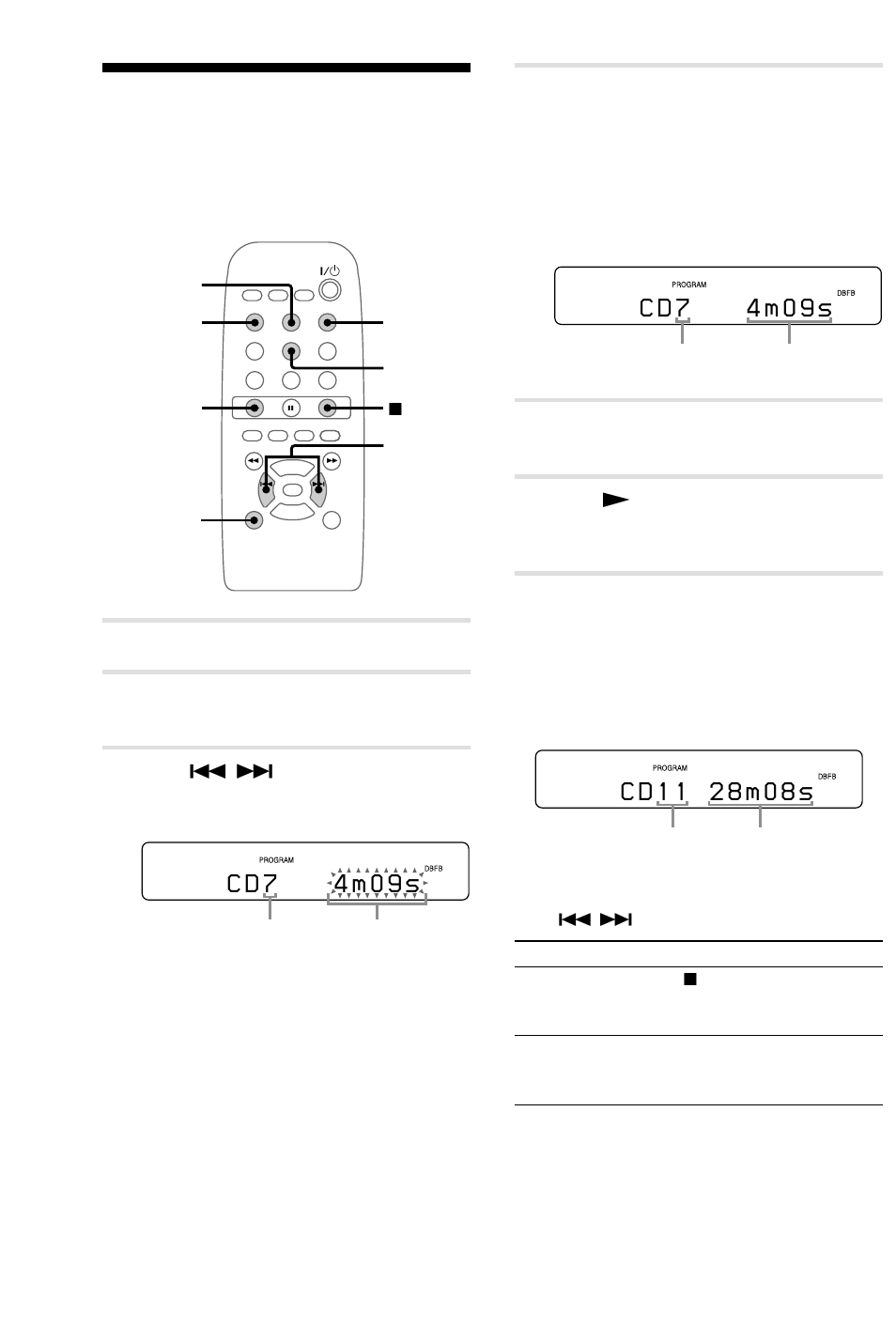 Programing cd tracks — program play, Programing cd tracks | Sony CMT-RB5 User Manual | Page 12 / 32