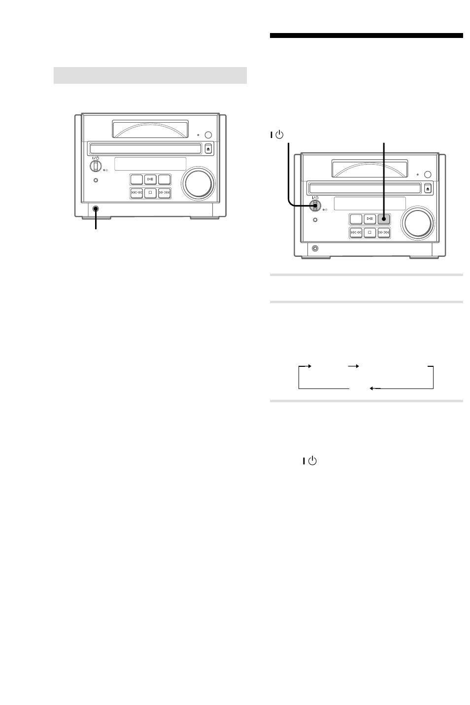 Listening to the sound of connected components, 20 connecting headphones, Connecting optional a/v components (continued) | Prepare the audio components | Sony CMT-RB5 User Manual | Page 20 / 32