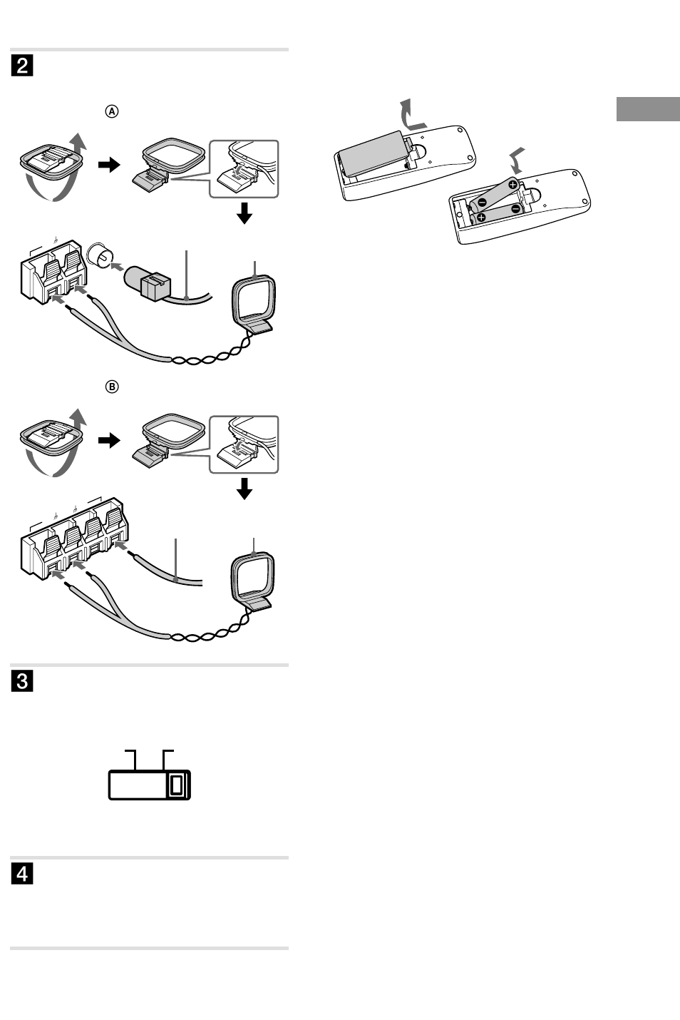 Getting started, Connect the fm/am antennas, Connect the power cord to a wall outlet | Sony CMT-RB5 User Manual | Page 5 / 32